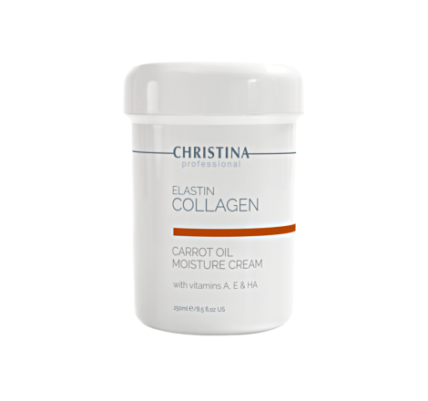 Зволожуючий крем з морквяним маслом для сухої шкіри обличчя Elastin Collagen Carrot Oil Moisture Cream with Vit. A, E & HA Сhristina, 60 мл 777 фото