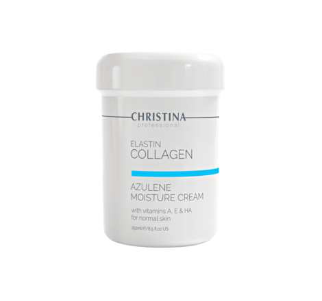 Поживний азуленовий крем з колагеном і еластином для обличчя Elastin Collagen Azulene Moisture Cream with Vit. A, E & HA Christiina, 250 мл 776 фото