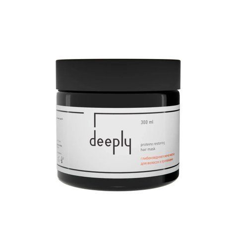 Глибоковідновлююча маска для волосся з протеїнами deeply protein restoring hair mask 300мл DP0032 фото