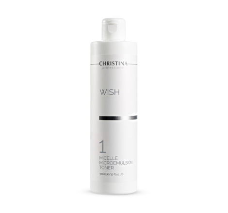 Мікроемульсійний тонік з міцилами для обличчя (крок 1) Wish Micelle Microemulsion Toner Christina, 300 мл 758 фото