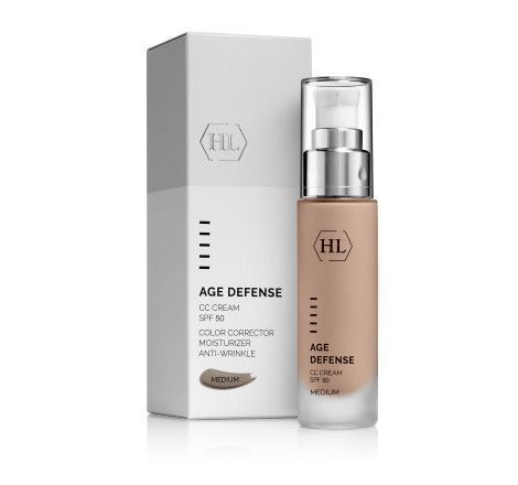 Коректуючий CC крем для обличчя з SPF 50 Середній Age Defense CC Cream Medium SPF 50 Holy Land, 50 мл 271 фото